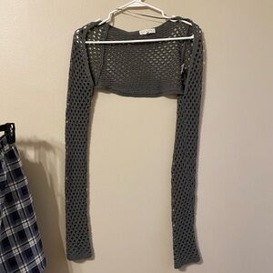 la hearts olive green bolero shrug sweater, size XS 🌿